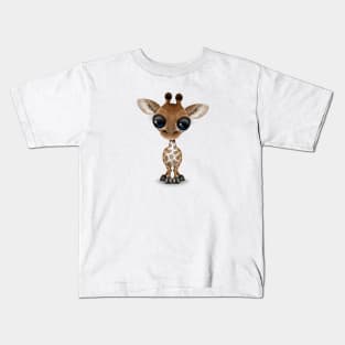 Cute Curious Baby Giraffe Kids T-Shirt